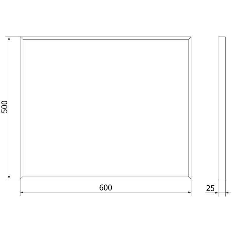 Mexen Loft правоъгълно огледало за баня 60 x 50 cm, златна рамка - 9852-060-050-000-50
