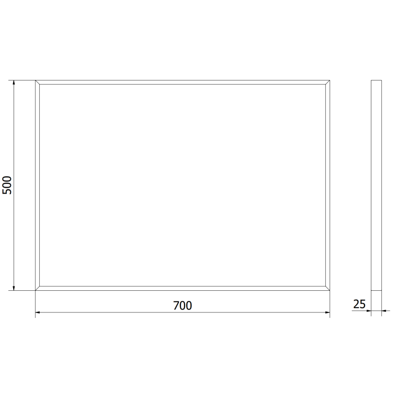 Mexen Loft правоъгълно огледало за баня 70 x 50 см, златна рамка - 9852-070-050-000-50