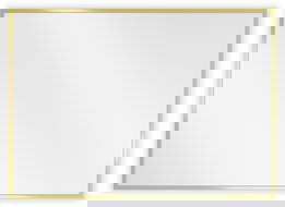 Mexen Loft правоъгълно огледало за баня 70 x 50 см, златна рамка - 9852-070-050-000-50