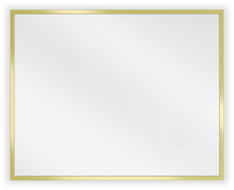 Mexen Loft правоъгълно огледало за баня 50 x 40 см, златна рамка - 9852-050-040-000-50