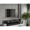 Mexen Loft Правоъгълно огледало за баня 80 x 60 см, рамка в матово златисто