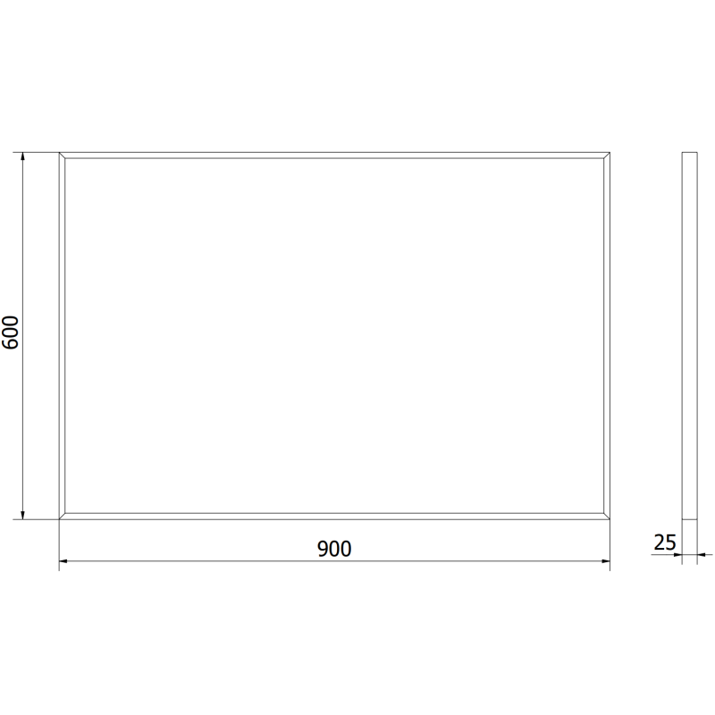 Mexen Loft правоъгълно огледало за баня 90 x 60 см, златна рамка - 9852-090-060-000-50