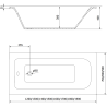 Mexen Vega правоъгълна вана 170 x 80 см с облицовка, бяла - 55011708000X