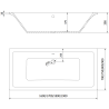 Mexen Cube правоъгълна вана 180 x 80 см с корпус, бяла - 55051808000X