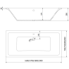 Mexen Cube правоъгълна вана 180 x 80 cm с обшивка и 2-крилен параван 100 cm, прозрачен, черен - 550518080X9010027000