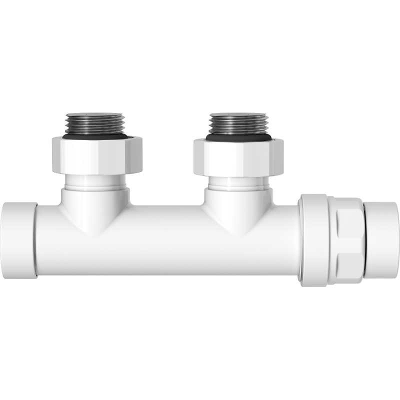 Mexen Uni-Term ъглов радиаторен вентил, Duplex, DN50, бял - W907-000-20