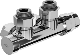 Mexen Uni-Term ъглов вентил за радиатор, Duplex, DN50, хром - W907-000-01