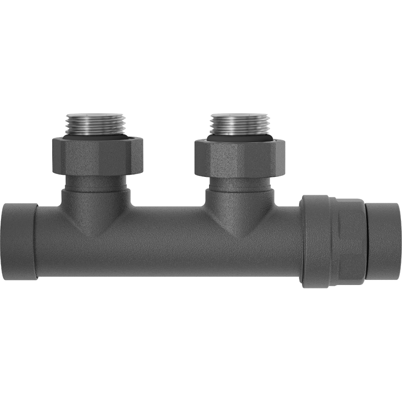 Mexen Uni-Term ъглов радиаторен вентил, Duplex, DN50, антрацит - W907-000-66