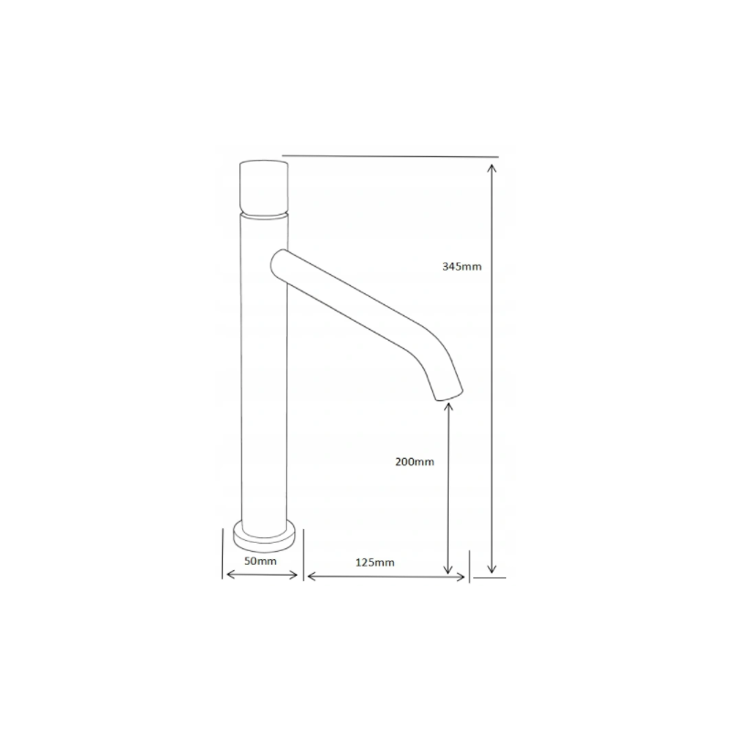 Mexen Rumba One висок смесител за мивка, графит - 73511-66