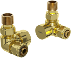 Mexen Uni-Term осови радиаторни вентили, златни - W903-000-50