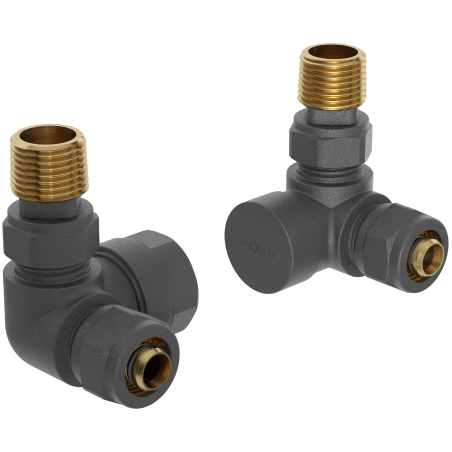 Mexen Uni-Term радиаторни вентили осови, антрацит - W903-000-66