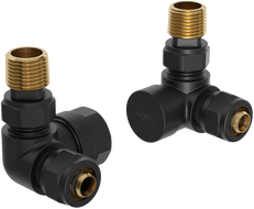 Mexen Uni-Term аксиални клапани за радиатор, черни - W903-000-70