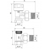 Mexen ъглови радиаторни вентили, антрацит - W901-000-66