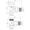Ъглови радиаторни клапани Mexen, черни - W901-000-70