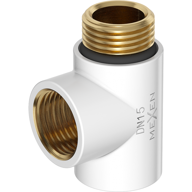 Mexen Uni-Term тройник за електрически нагревател, бял - W906-000-20