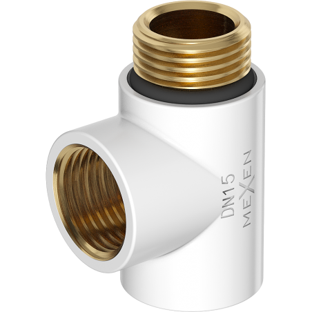 Mexen Uni-Term тройник за електрически нагревател, бял - W906-000-20