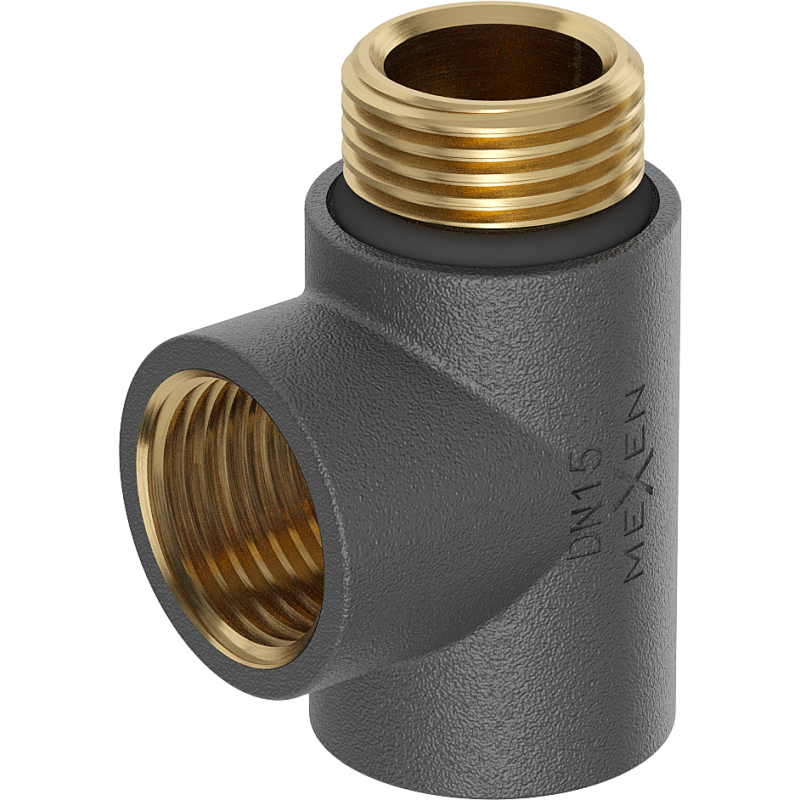 Mexen Uni-Term тройник за електрически нагревател, антрацит - W906-000-66