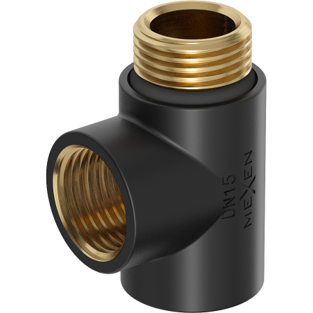Mexen Uni-Term тройник за електрически нагревател, черен - W906-000-70