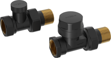 Mexen Uni-Term прави радиаторни вентили, черни - W902-000-70