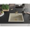 Mexen Oscar гранитна мивка с 1 отделение 580 x 490 mm, бежово, сифон златист - 6519581000-69-G