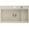 Mexen Omar мивка от гранит 1-каморна 800 x 480 mm, бежова, сифон хром - 6520801005-69