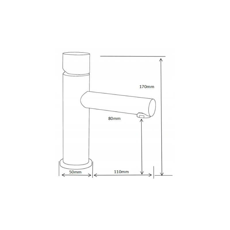 Mexen Elba One смесител за мивка, графит - 74101-66