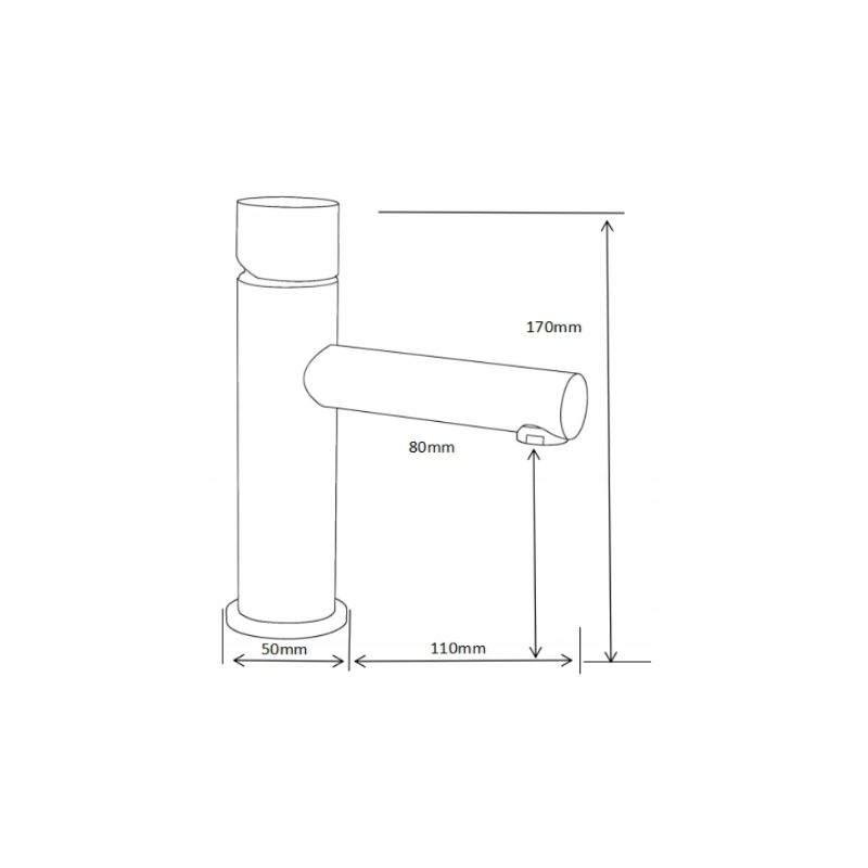 Mexen Elba One смесител за мивка, черен - 74101-70