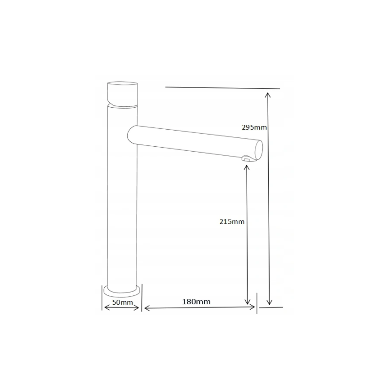Mexen Elba One висок смесител за мивка, бял/златен - 74111-25