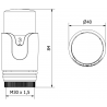 Mexen Uni-H термостатична глава за радиатор, бяла/златна - W900-000-25
