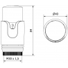 Термостатна глава за радиатор Mexen, бяла - W900-000-20