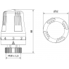 Mexen термостатична глава за радиатор, бяла - W908-001-20