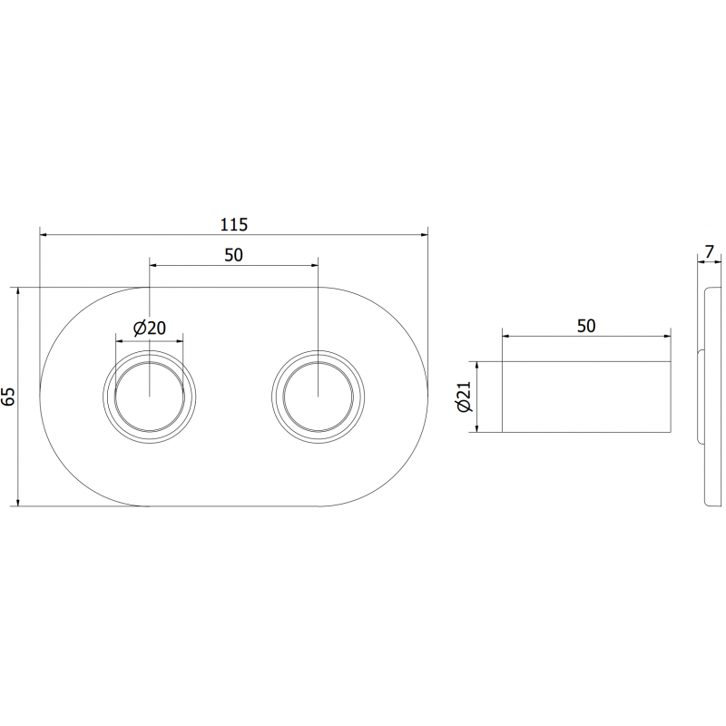 Mexen Uni-Term R двоен скриващ комплект за радиатор, хром - W905-000-01