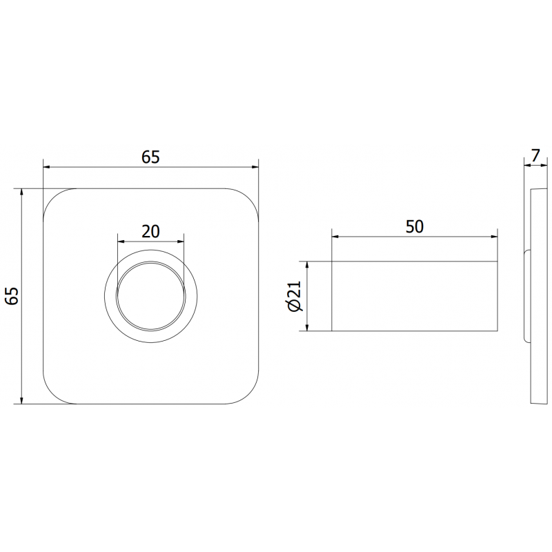 Mexen Uni-Term Единичен комплект за скриване на радиатор, хром - W909-000-01