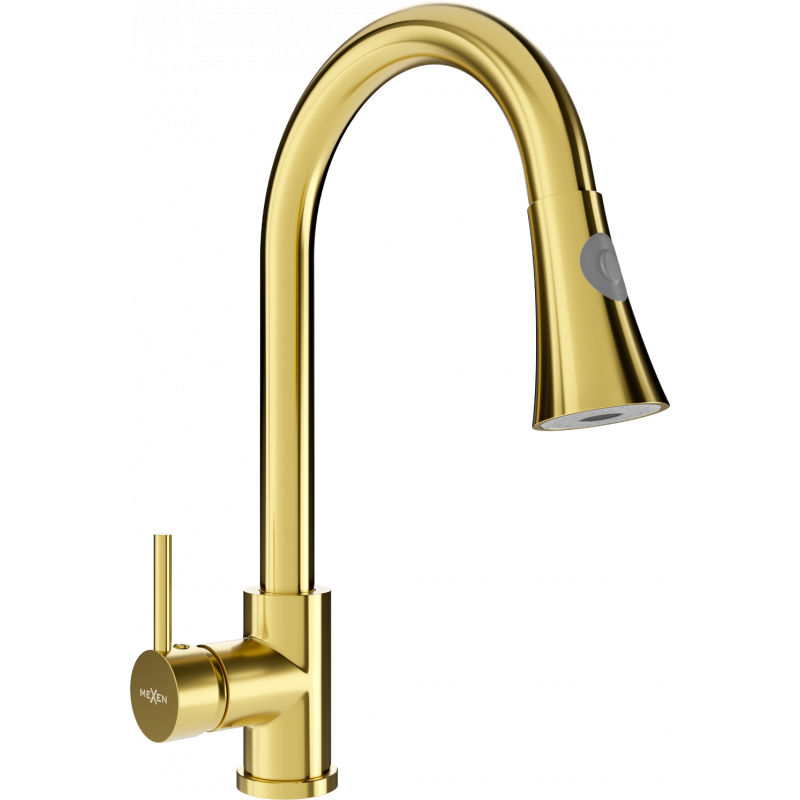 Mexen Elia кухненски смесител, златен - 670101-50