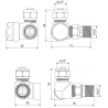 Mexen радиаторни клапани, черни - W903-000-70