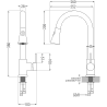 Mexen Elia кухненски смесител, хром - 670101-00