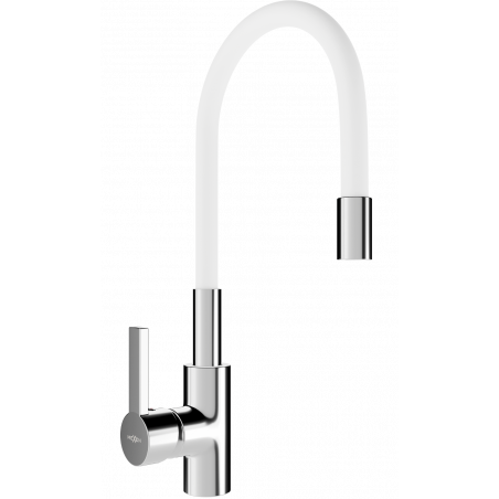 Mexen Flex кухненска батерия, хром/бяла - 670900-02