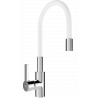 Mexen Flex кухненски смесител, хром/бял - 670900-02