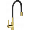 Mexen Flex кухненски смесител, златен/черен - 670900-57