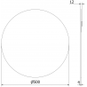 Mexen Alto кръгло огледало за баня 50 cm - 9853-050-050-000-00