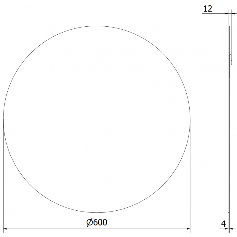 Mexen Alto кръгло огледало за баня 60 см - 9853-060-060-000-00
