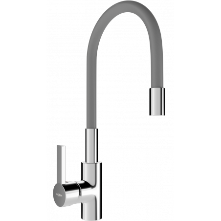 Mexen Flex кухненски смесител, хром/сив - 670900-06