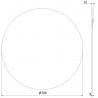 Mexen Alto кръгло огледало за баня 70 cm - 9853-070-070-000-00