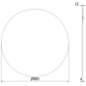 Mexen Alto кръгло банено огледало 80 см - 9853-080-080-000-00