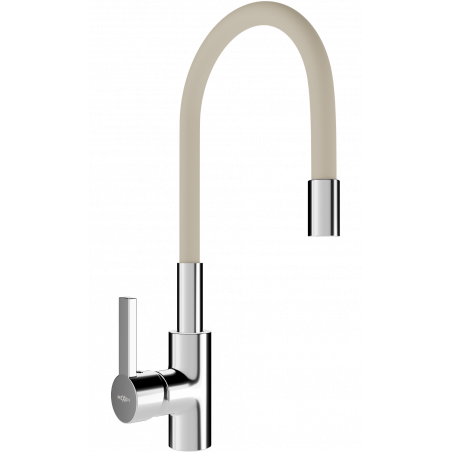 Mexen Flex кухненски смесител, хром/бежов - 670900-09