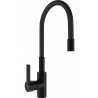 Mexen Flex кухненски кран, черен - 670900-70