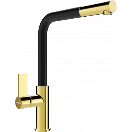Mexen Flora кухненски кран, златен/черен - 670401-57
