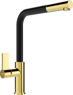 Mexen Flora кухненски кран, златен/черен - 670401-57