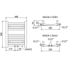 Mexen Ares радиатор за баня 500 x 400 mm, 179 W, антрацит - W102-0500-400-00-66