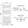 Mexen Ares радиатор за баня 900 x 400 мм, 312 W, антрацит - W102-0900-400-00-66